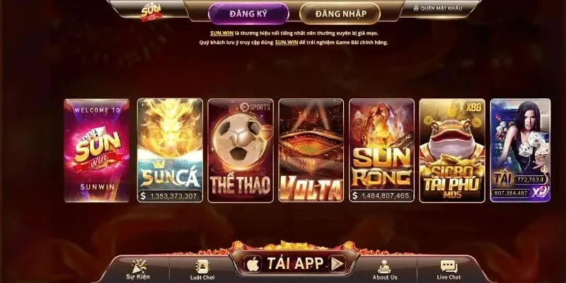 SUNWIN là thương hiệu game đổi thưởng trực tuyến có danh tiếng trên thị trường